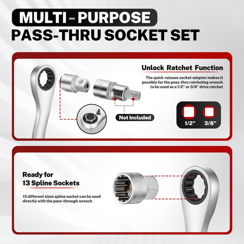 BILITOOLS 3/8 and 1/2 drive adapters for versatile use