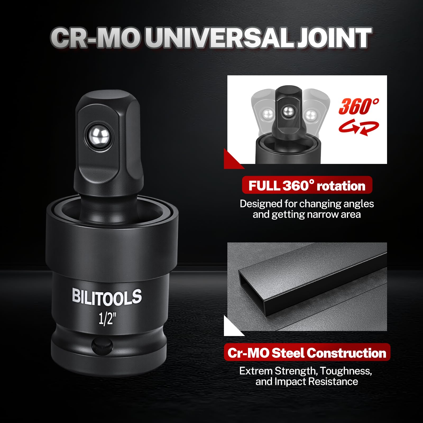 Bilitoools chrome vanadium drill adapter set enables size conversion