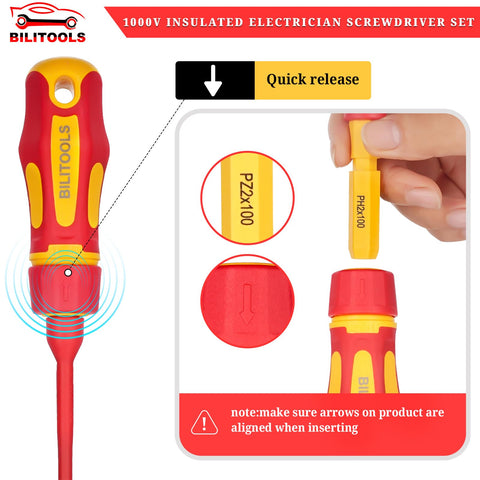 Bilitoools ergonomic insulated handle enabling comfortable use in tight spaces.