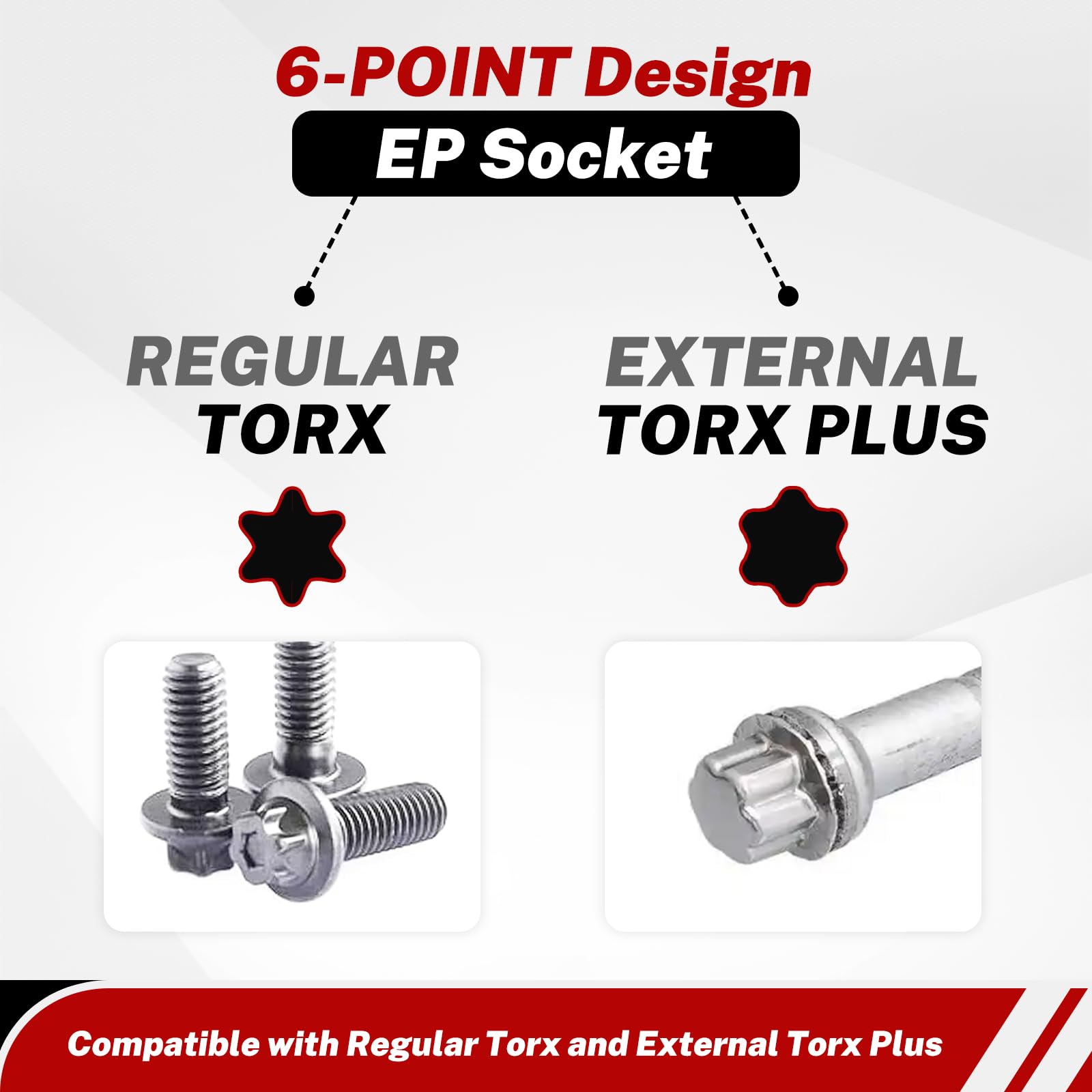 Bilitoools EP10–EP16 sockets on 3/8-inch drive for mid-size bolts.