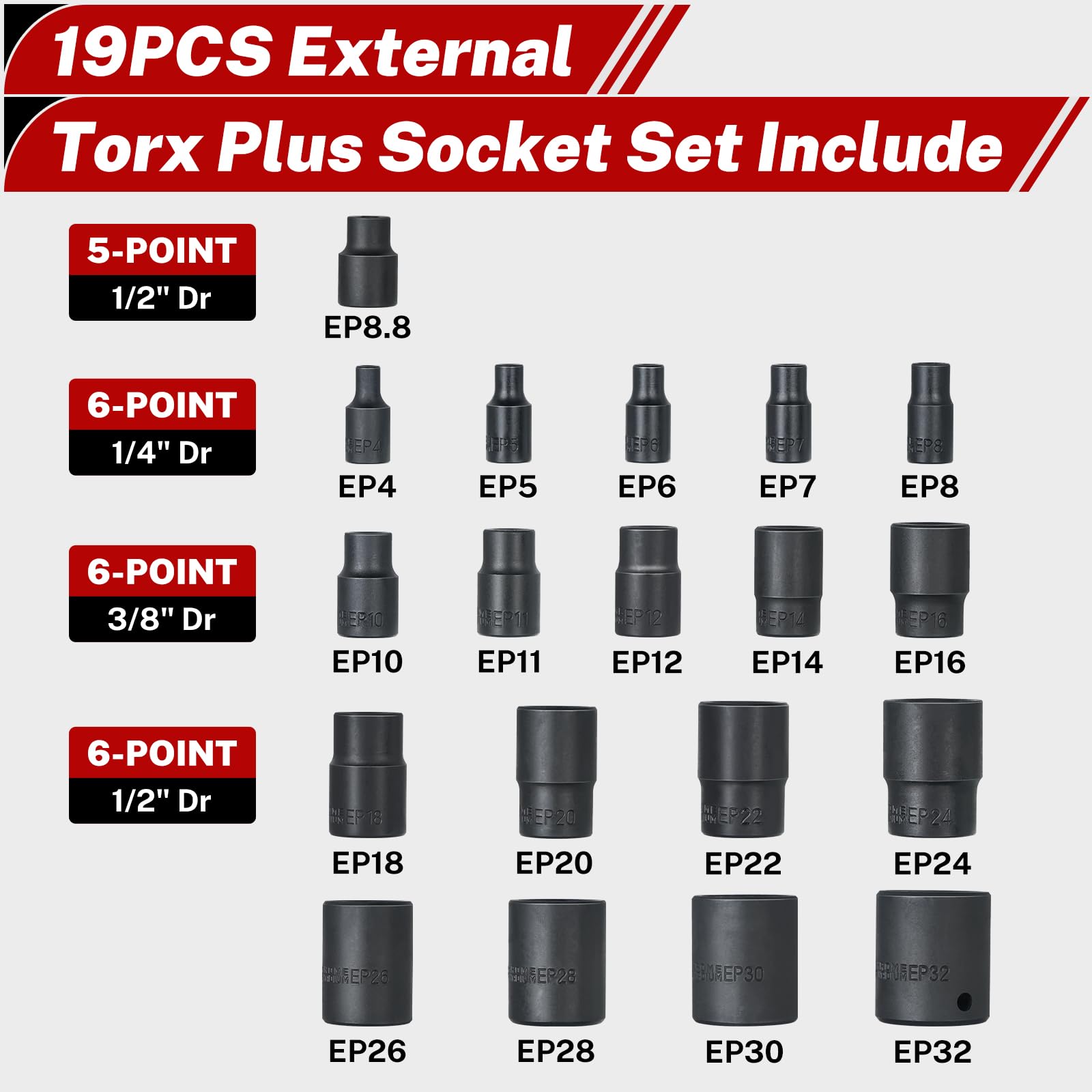 Bilitoools external torx plus socket in hand showing secure engagement.
