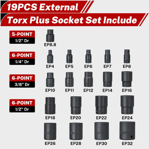 Bilitoools external torx plus socket in hand showing secure engagement.