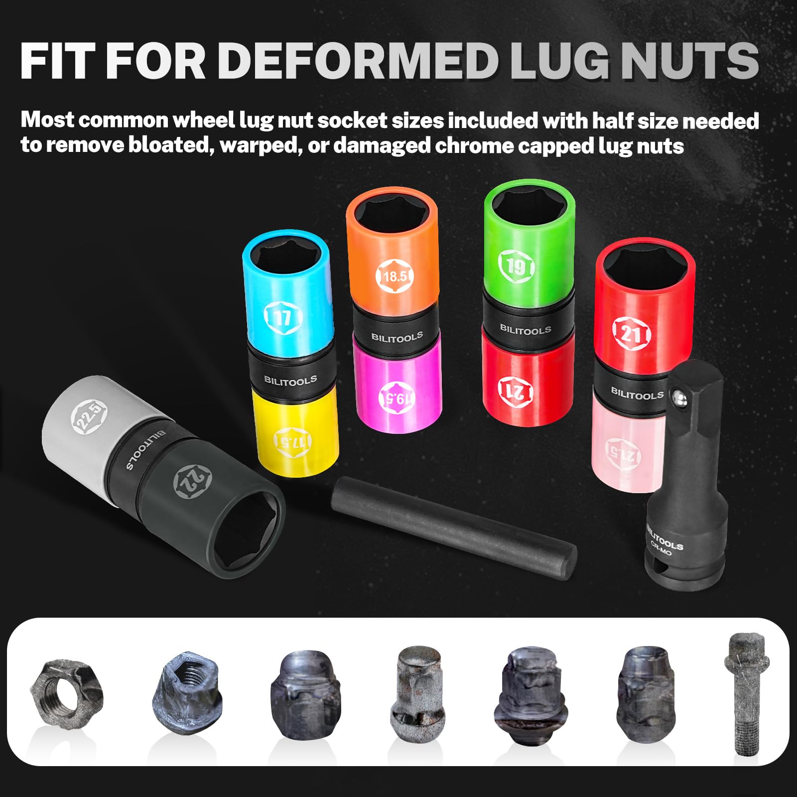 BILITOOLS flip socket 21-21.5mm for modern wheel nut fits