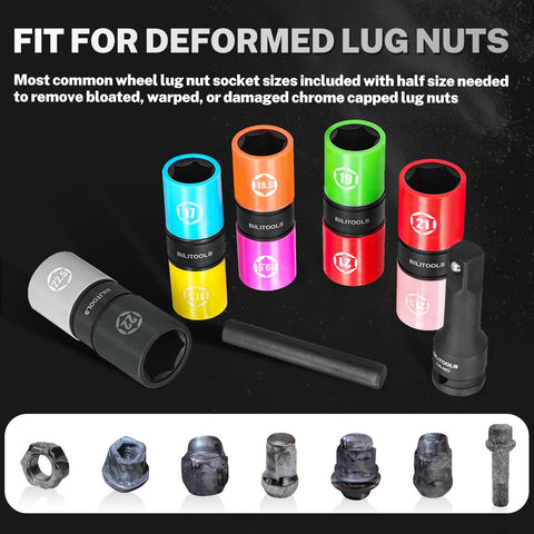 BILITOOLS flip socket 21-21.5mm for modern wheel nut fits
