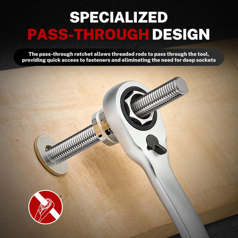 BILITOOLS hollow sockets pass threaded rods for easier access