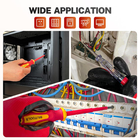 Bilitoools insulated screwdriver PH tips enabling reliable Phillips drive.