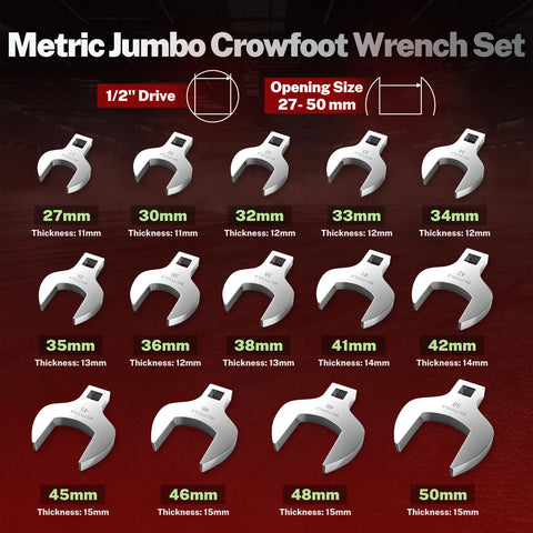 BILITOOLS jumbo crowfoot wrench 34mm enhances access in diesel maintenance