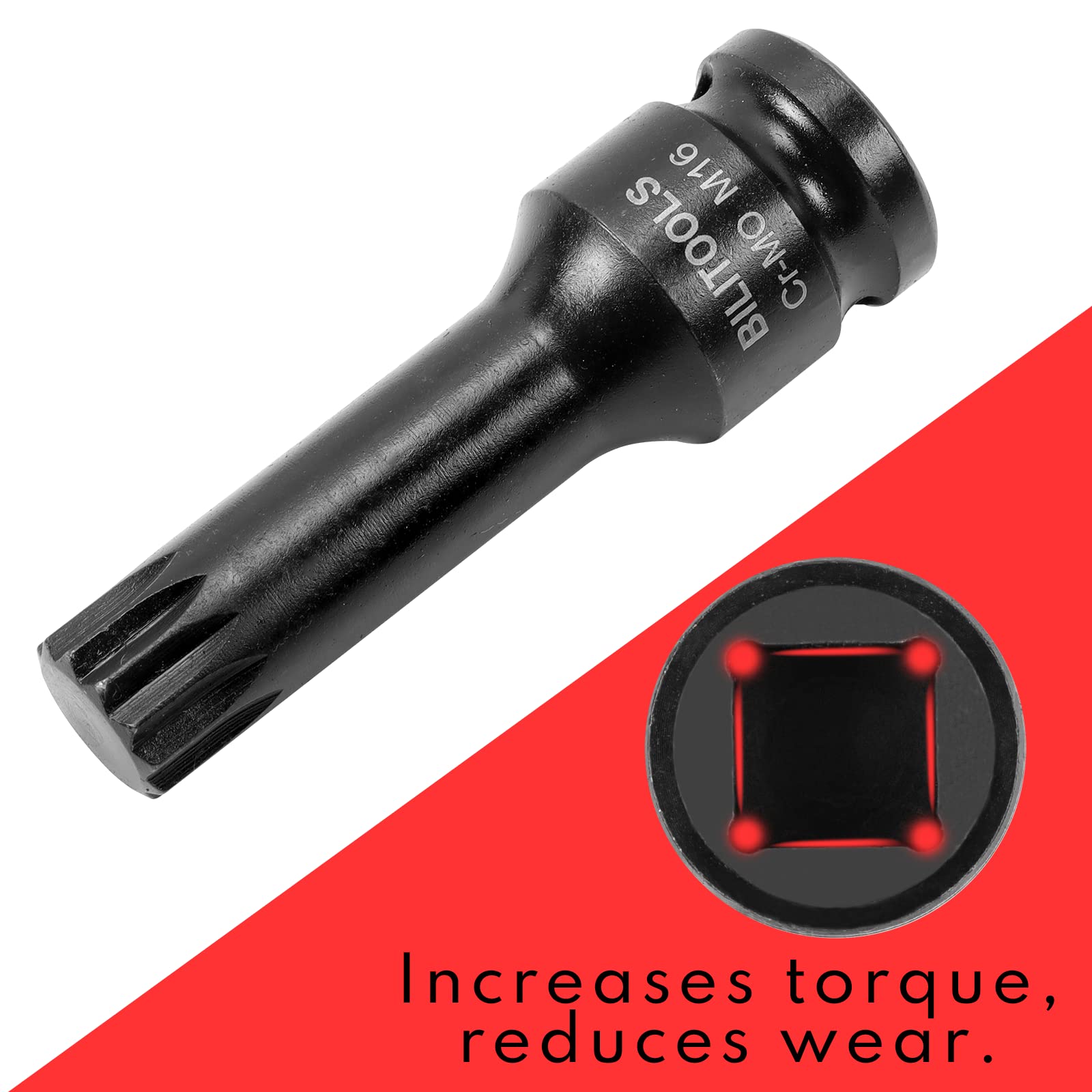 Pin-hole locking feature on a BILITOOLS socket base for secure attachment.