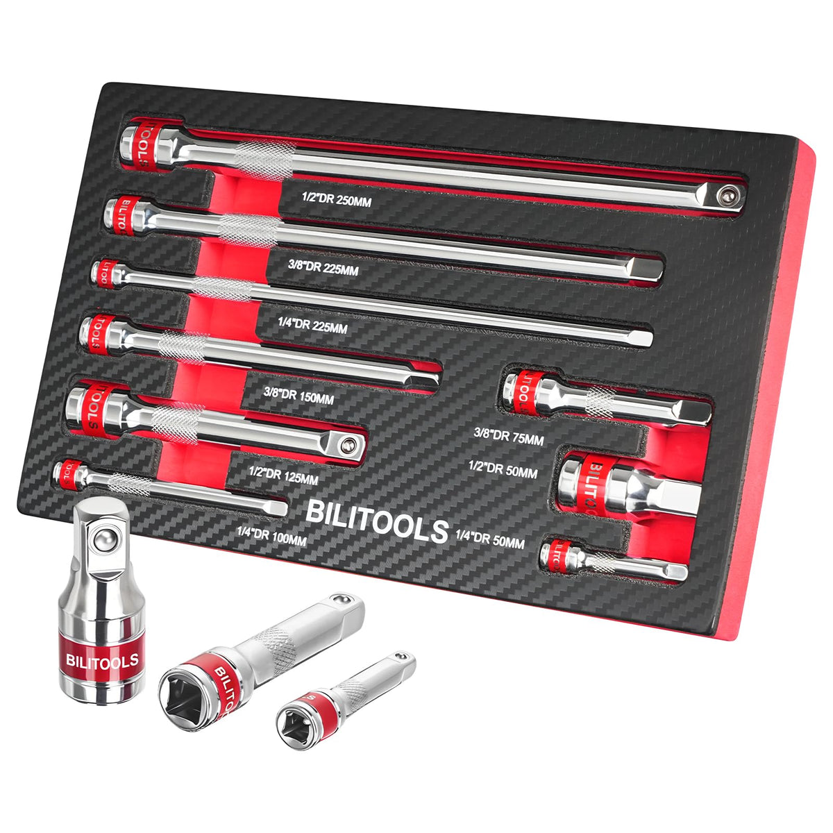 BILITOOLS ratchet extension quarters-inch 50mm for tight spaces and smooth torque transfer