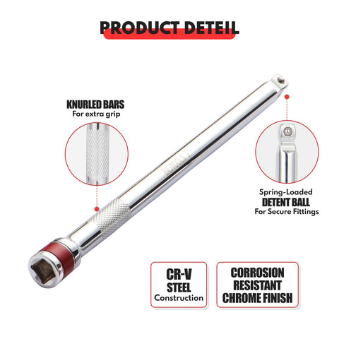 Knurled grip on Bilitoools wobble extensions improves handling.
