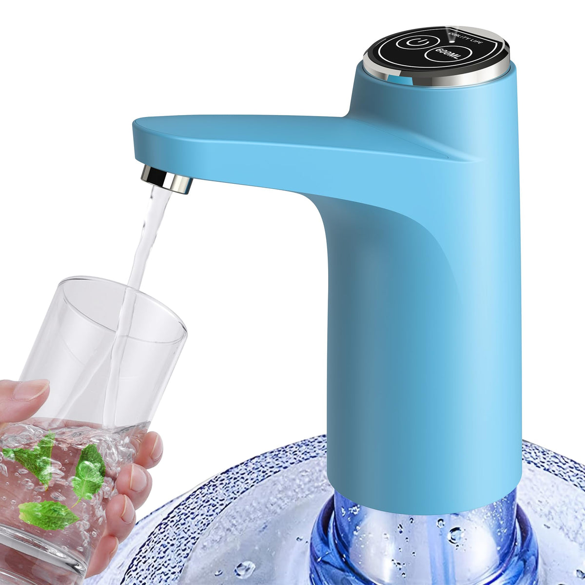 BIMVER water dispenser with 2.16 inch neck fits standard 5 gallon bottles