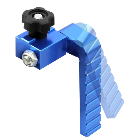 Binazon flip stop arm raised to 90-degrees for quick stops