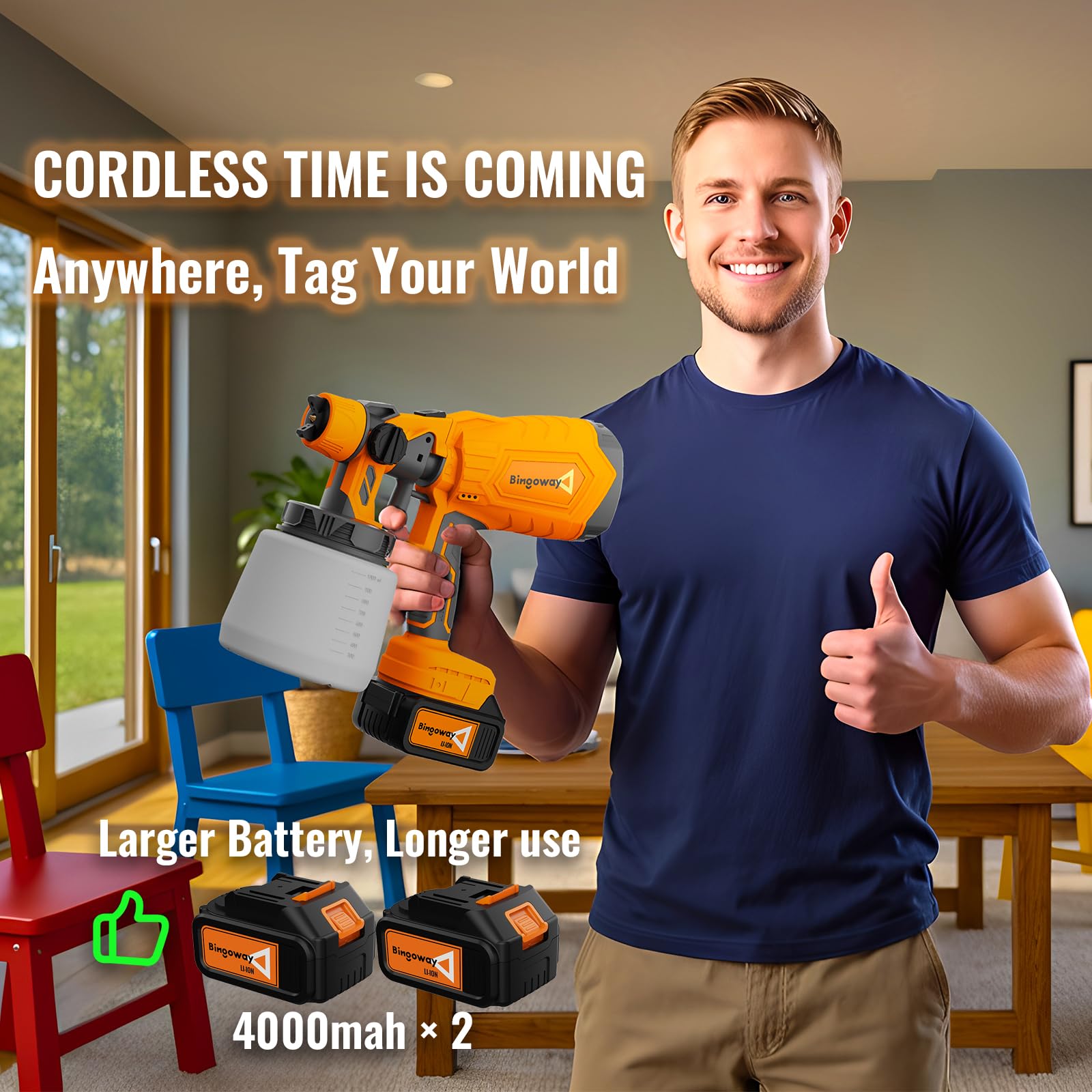 Bingoway battery indicator helps monitor power during jobs