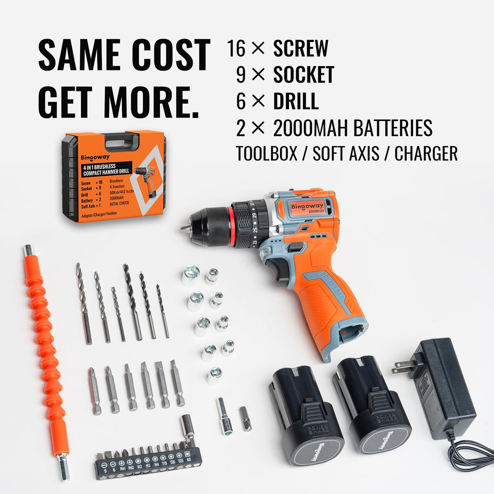 Bingoway housework-ready kit for DIY repairs and furniture upgrades.