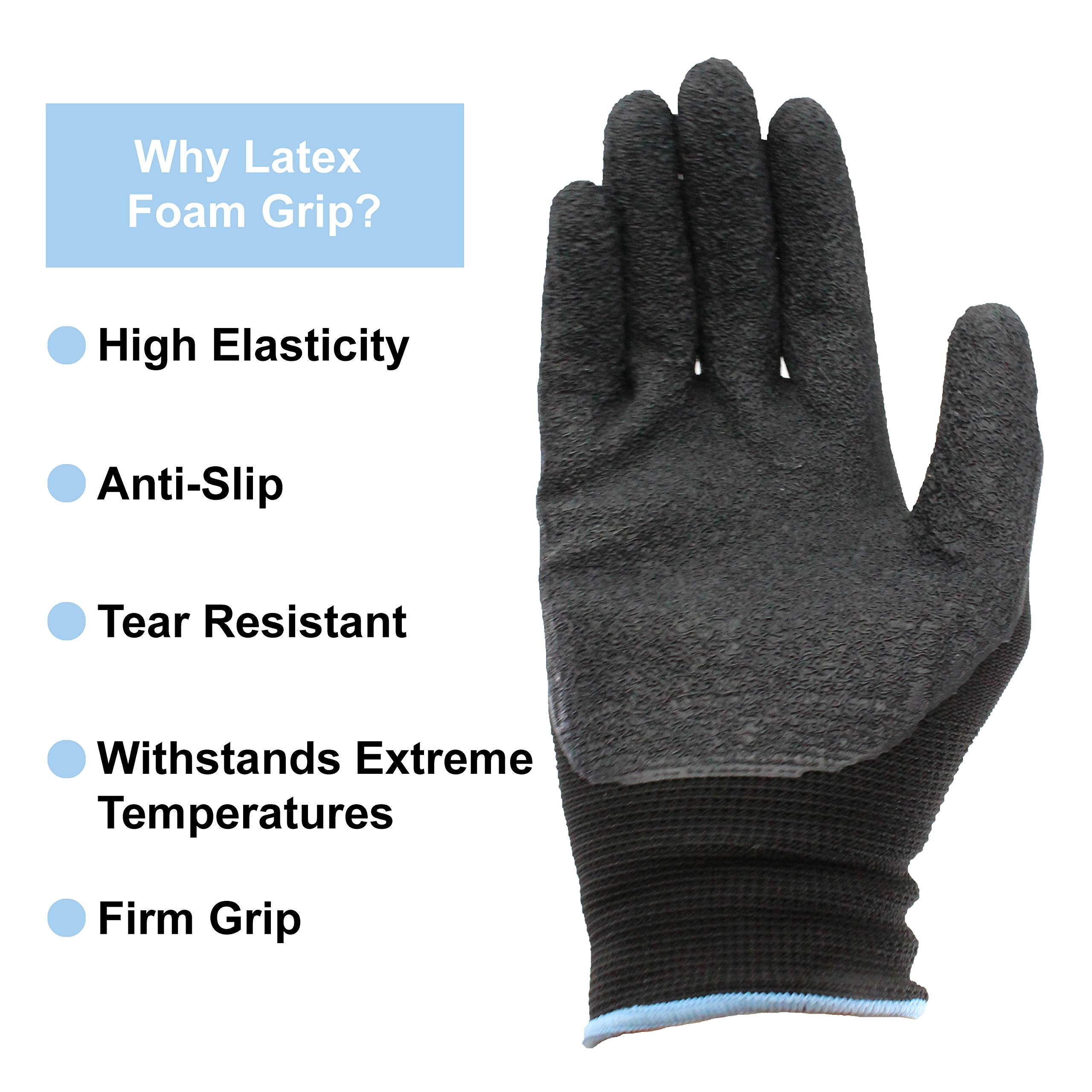 Binoa Diesel-Pro-Tekk foam-grip texture for tactile control during tasks.