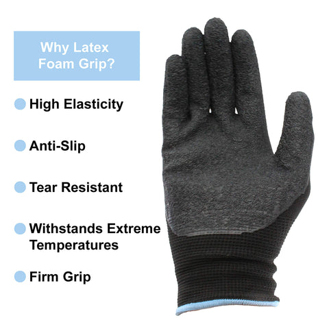 Binoa Diesel-Pro-Tekk foam-grip texture for tactile control during tasks.