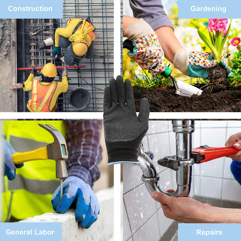 Binoa Pro-Tekk gloves in action handling tools with secure grip.