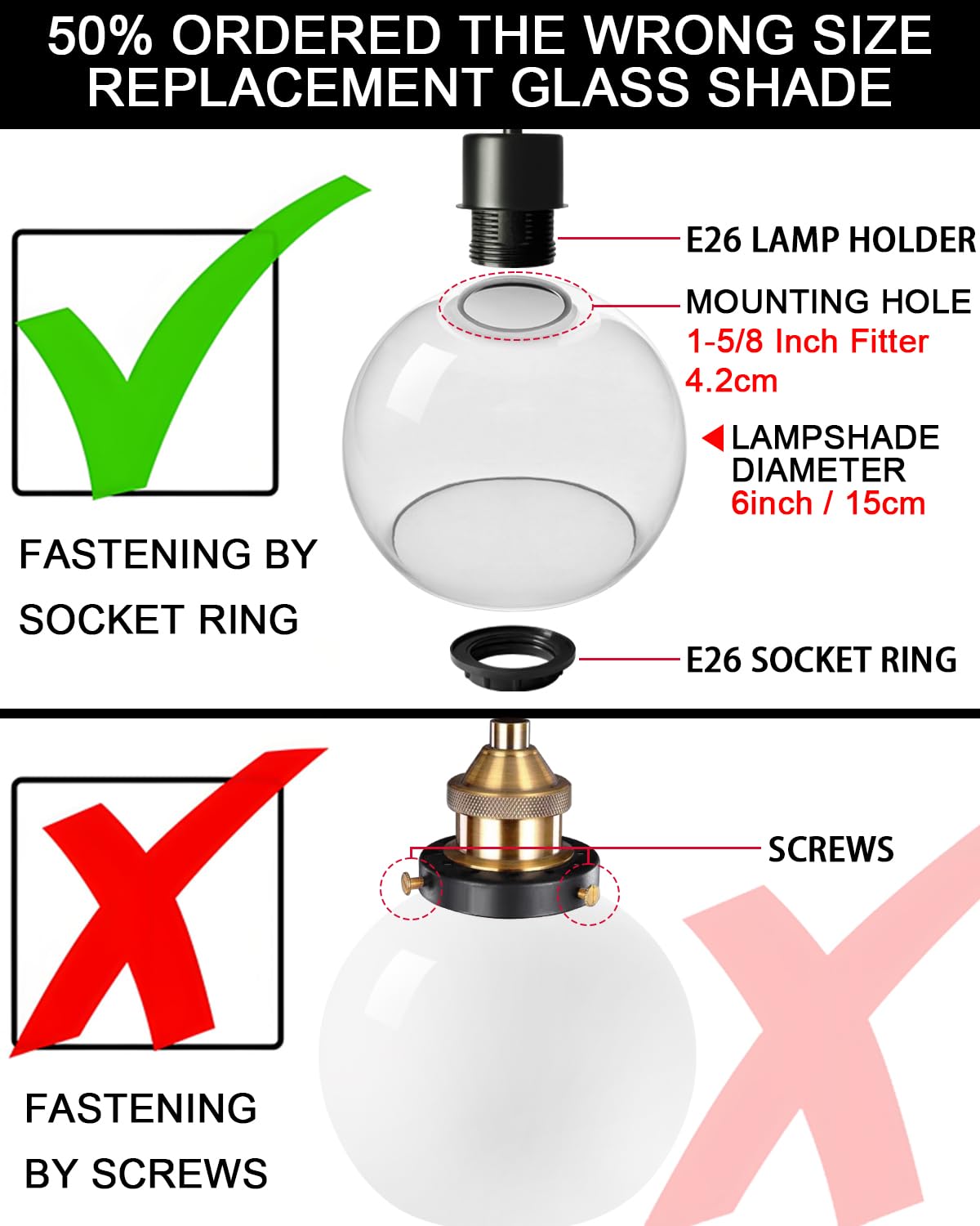 Binobro glass shade durable and resists yellowing over time