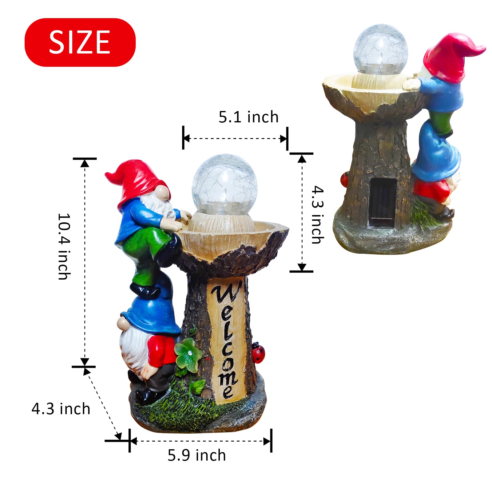 Binqiuu gnome fountain design with rainwater integration for natural charm
