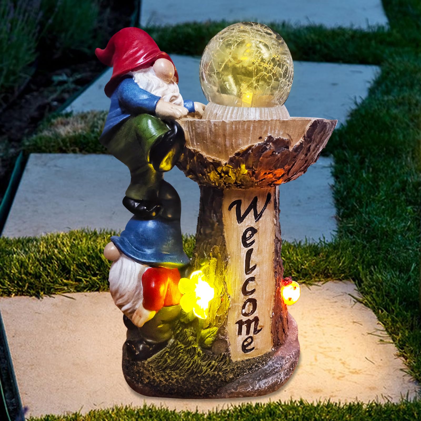 Binqiuu solar LED lighting enhances nighttime ambience