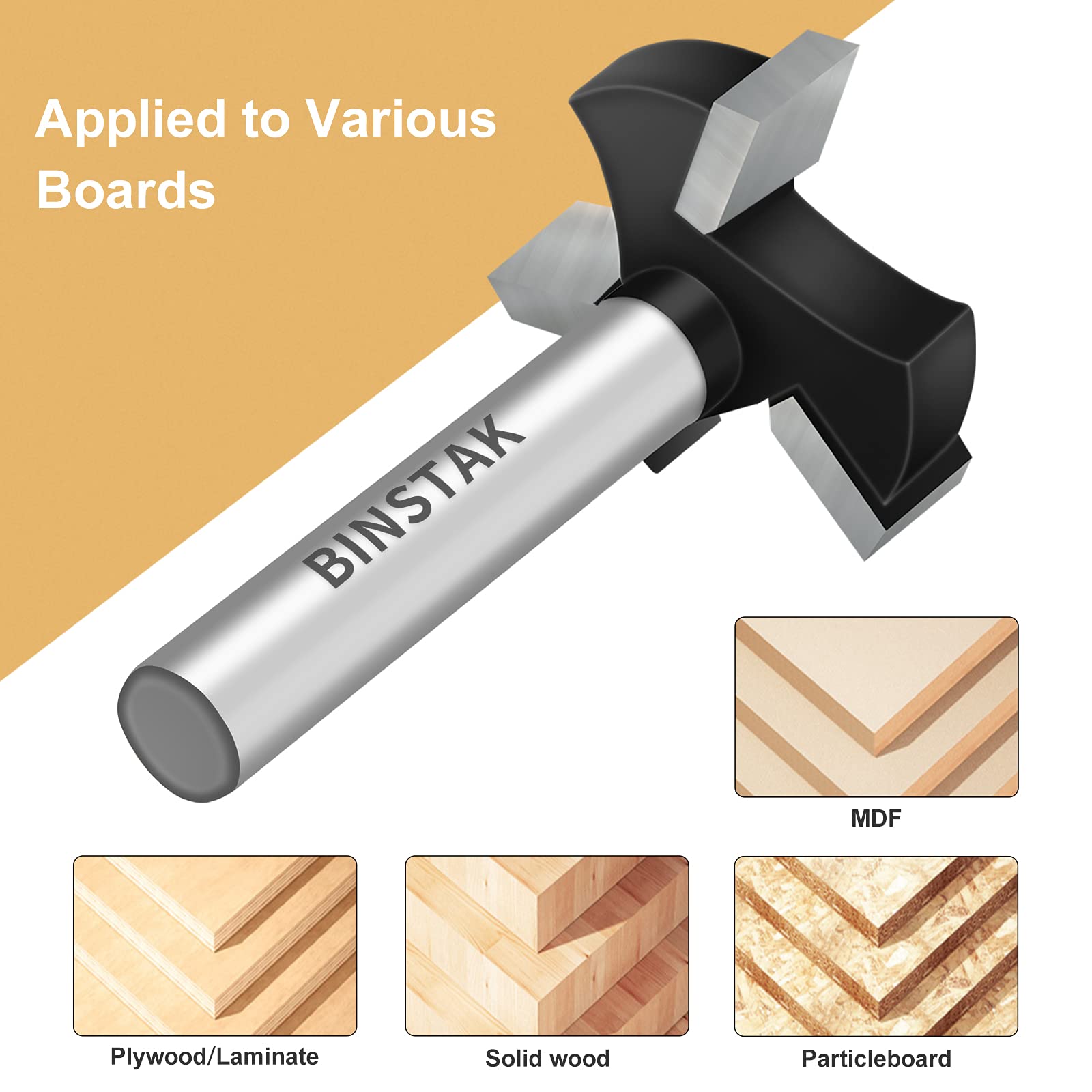 BINSTAK heat-resistant Teﬂon coating reduces resin buildup.