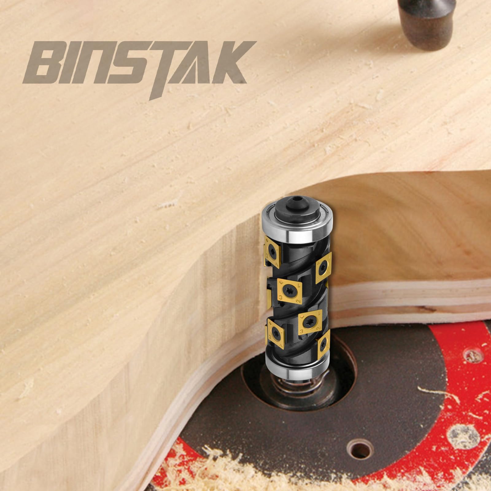 BINSTAK 32mm diameter ideal for precise flush cuts on laminates