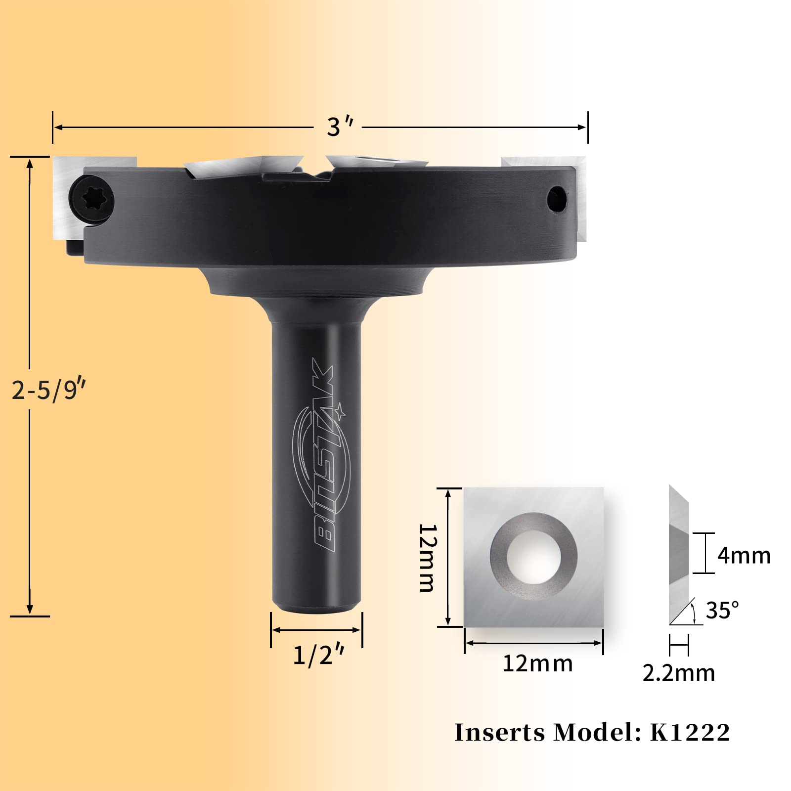 BINSTAK anti-kickback router bit with steel body for safer use