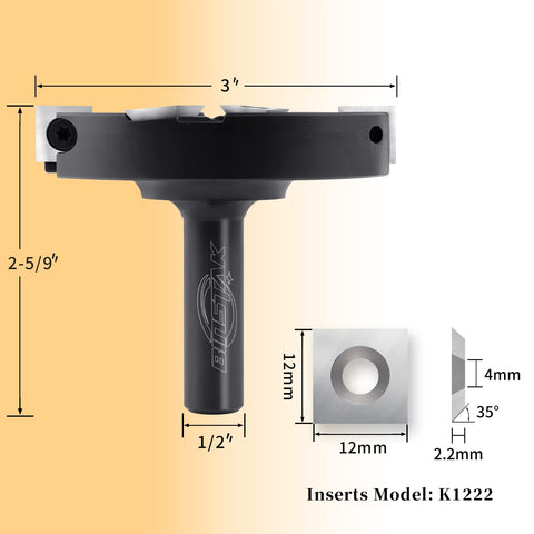 BINSTAK anti-kickback router bit with steel body for safer use