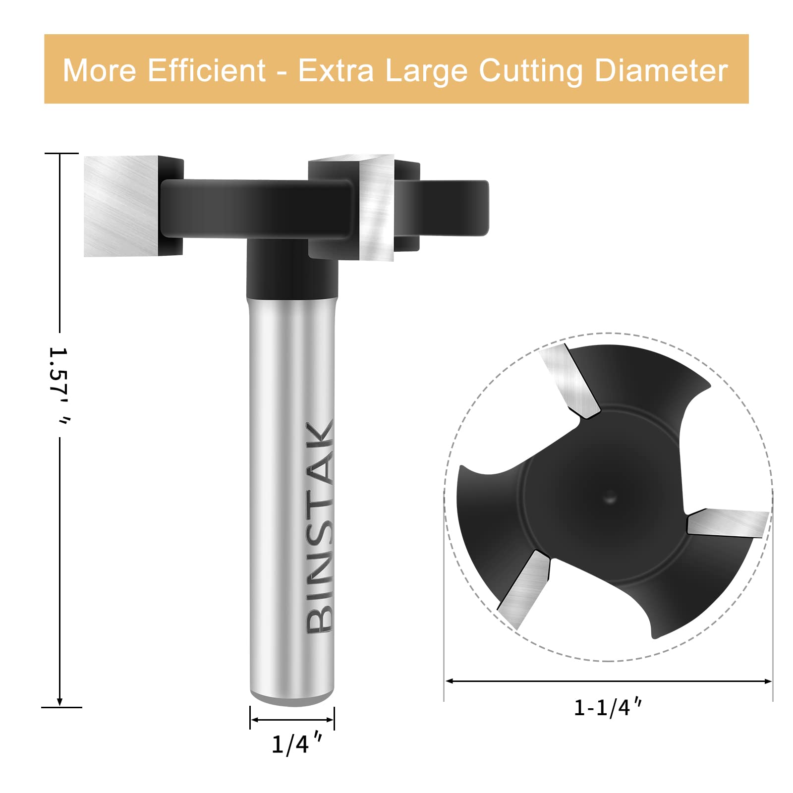 Binstak bottom cleaning bit planes the top surface smoothly.