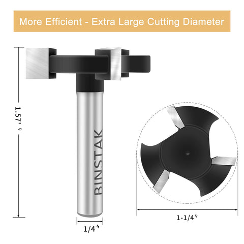 Binstak bottom cleaning bit planes the top surface smoothly.