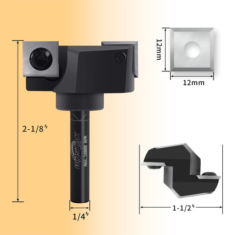Replacement carbide inserts for BINSTAK bit with four edges usable.