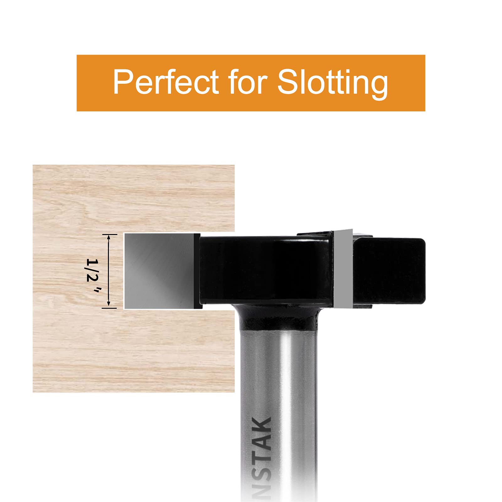 BINSTAK carbide spoilboard router bit in action delivering flat, even surfaces.