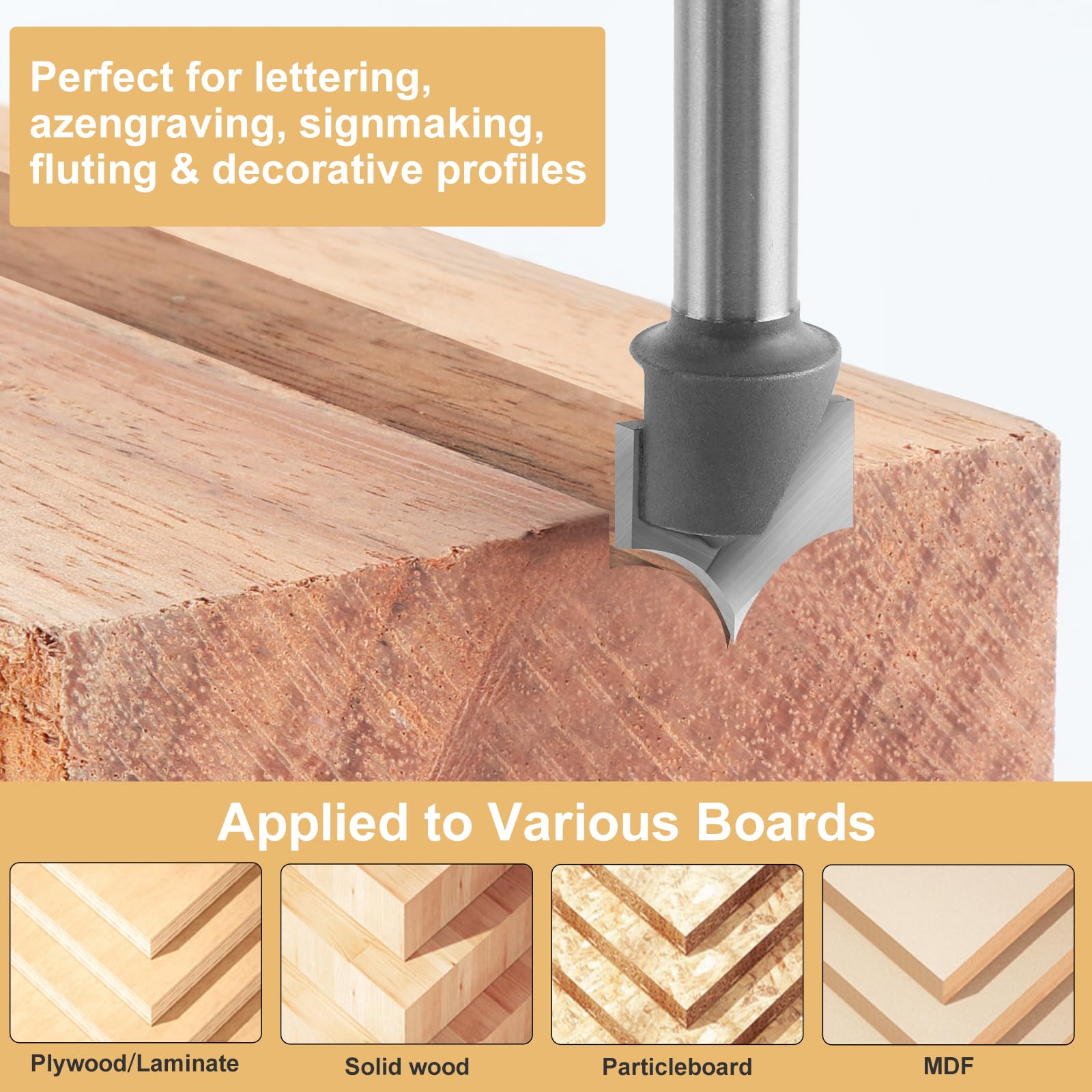 Binstak carbide tipped router bit offers premium steel durability for long life