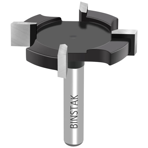 BINSTAK CNC spoilboard surfacing bit with 1-1/2 inch diameter for precise flattening
