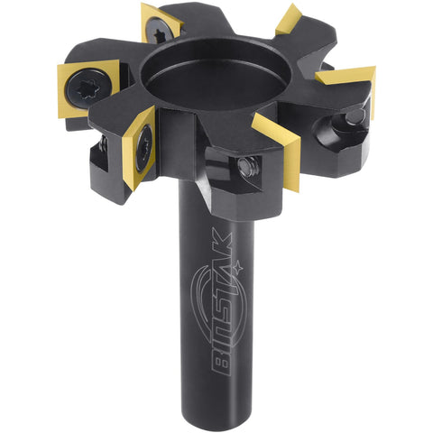 BINSTAK cnc spoilboard surfacing bit with 2 inch diameter for flat slab finishes