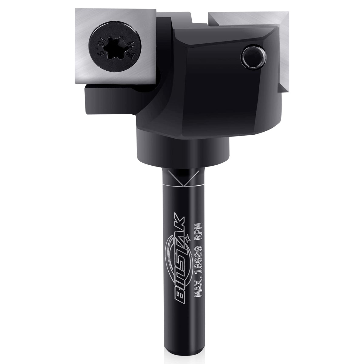 BINSTAK spoilboard surfacing bit with 1/4 inch shank for precise flattening