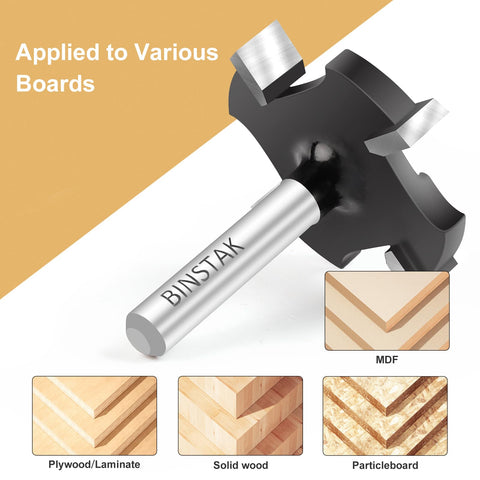 BINSTAK teflon-coated bit minimizes resin buildup for easy cleaning