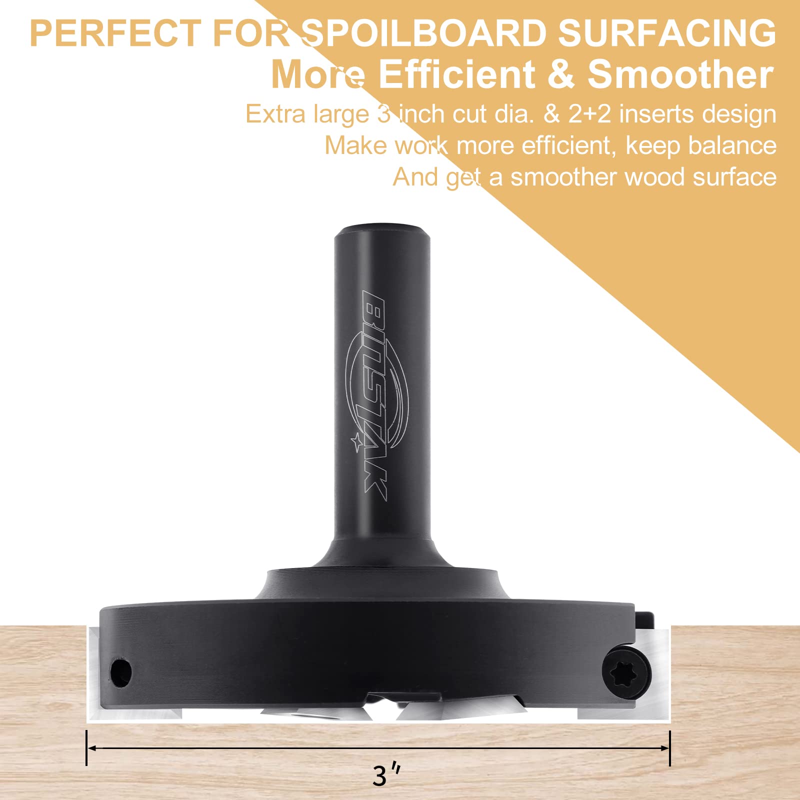 BINSTAK spoilboard planer for soft and hard woods