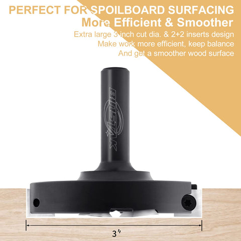 BINSTAK spoilboard planer for soft and hard woods