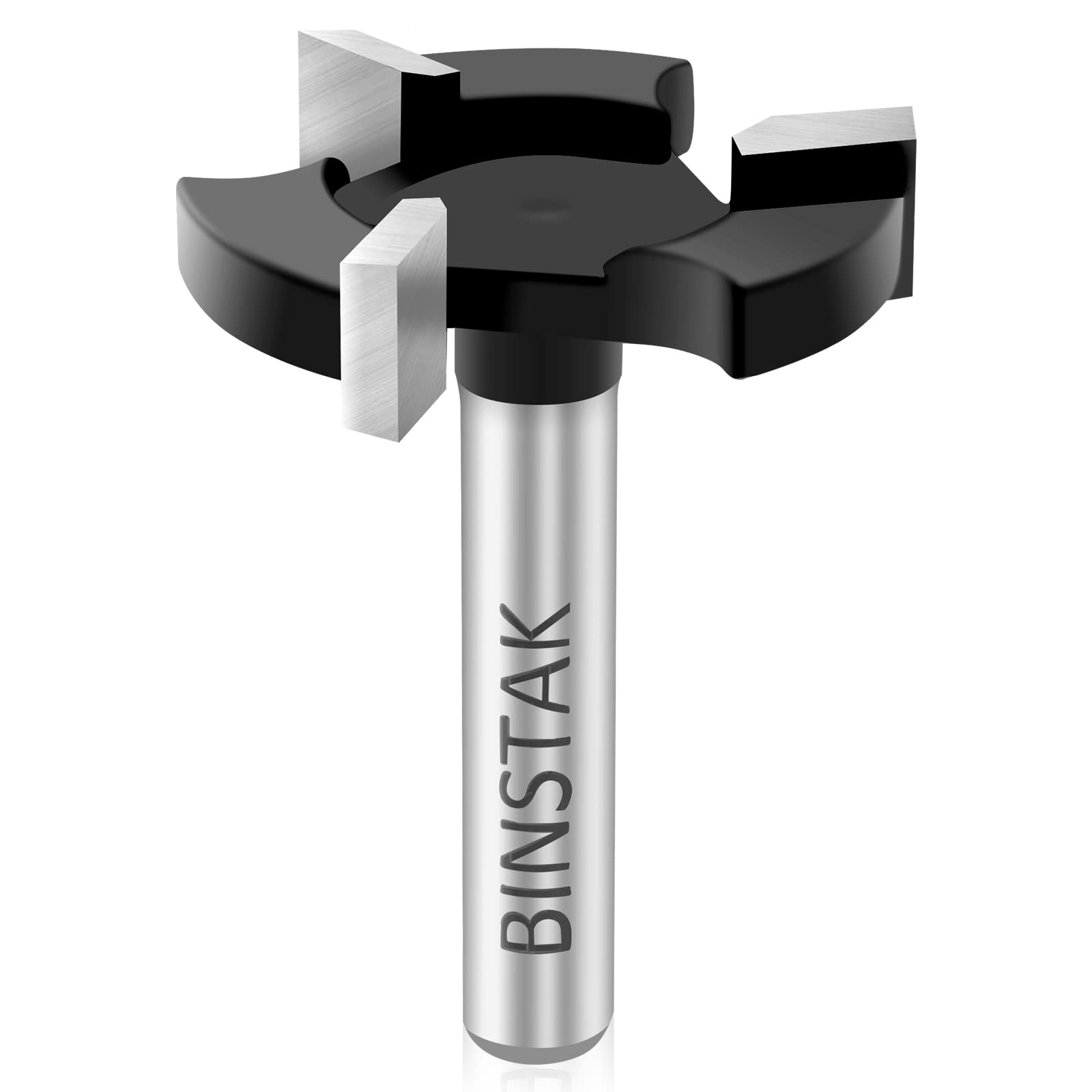 Binstak spoilboard surfacing bit with 1/4 in shank for precise slab flattening.