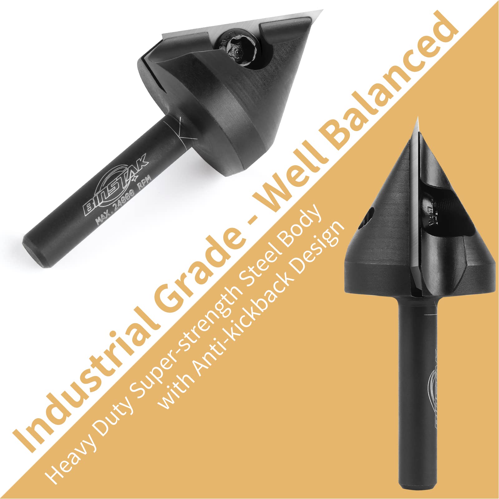 Router bit compatible with CNC and handheld machines for engraving