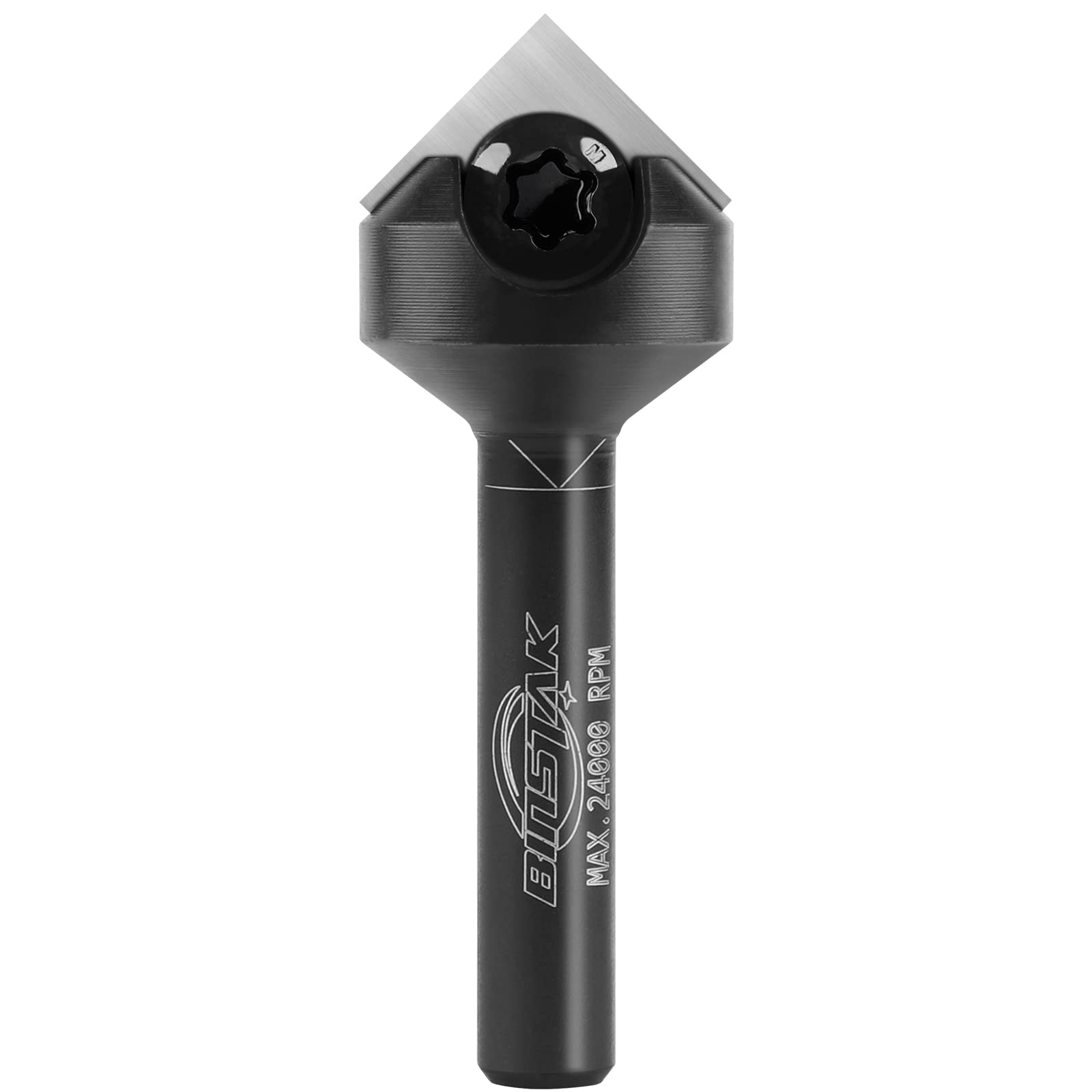 BINSTAK 90-degree V-groove router bit for precise signs and engraving.