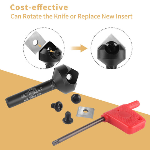 BINSTAK 12mm carbide inserts offer extended life and consistent cuts.