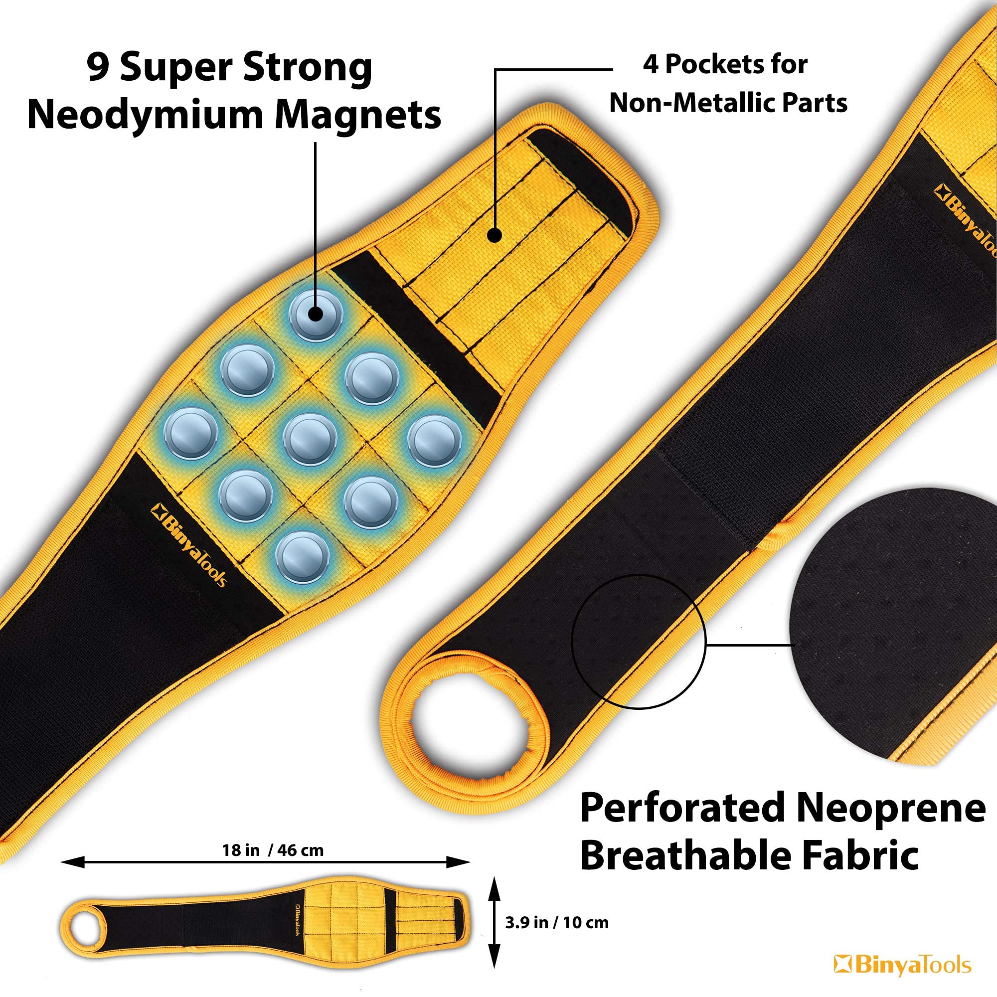 BINYATOOLS perforated neoprene fabric provides breathable wrist support