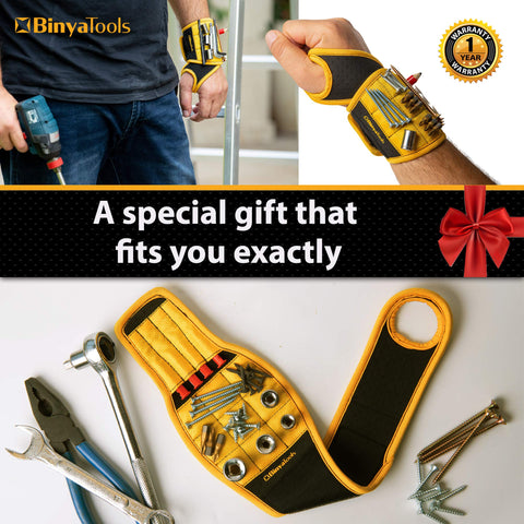 BINYATOOLS wristband adjustable strap ensures a comfortable, secure fit during tasks