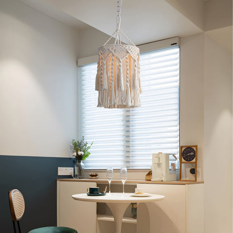 Bioaqua Boho lamp shade with adjustable cord for flexible placement