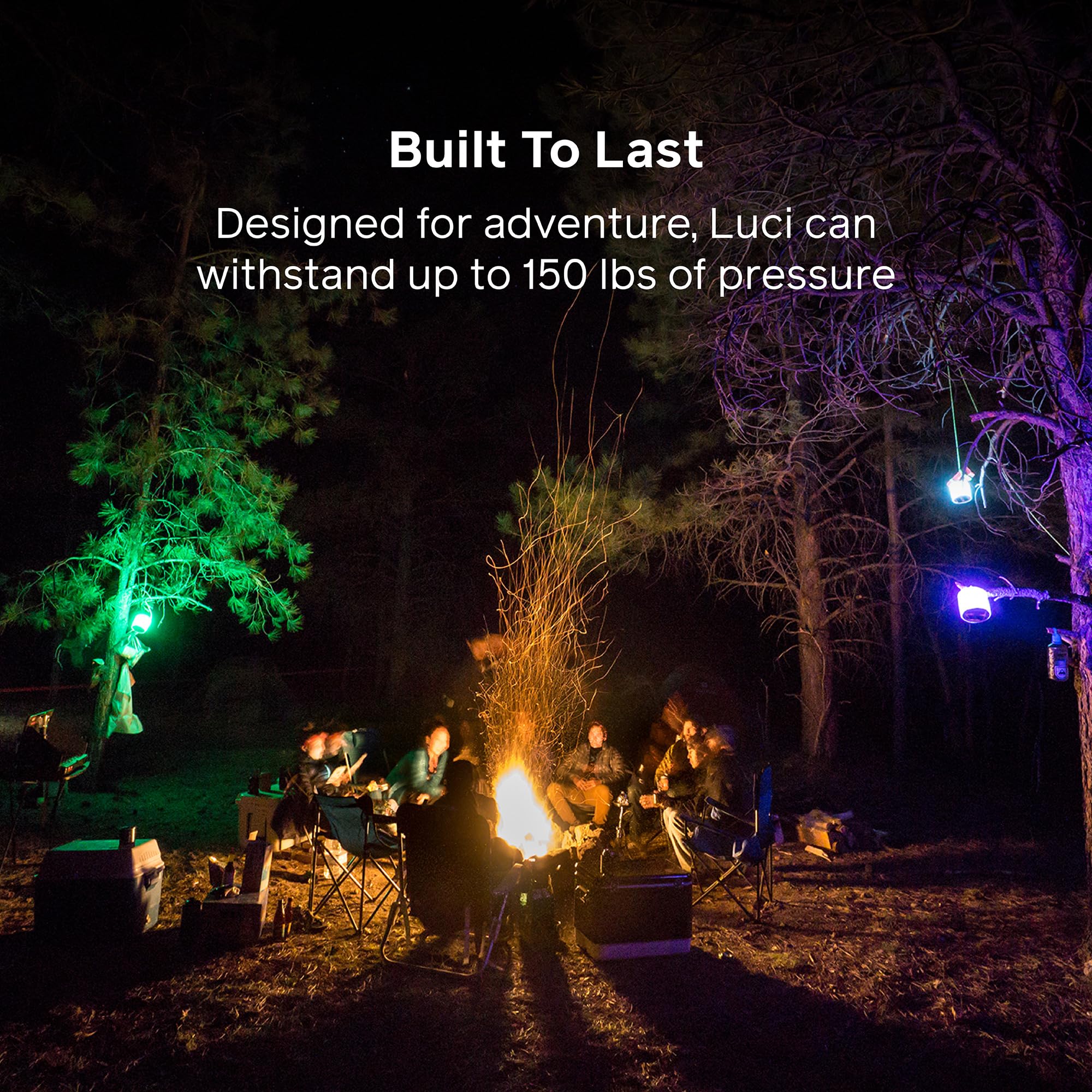 BioLite Luci Original features 10 RGB LEDs for rich color options and mood lighting
