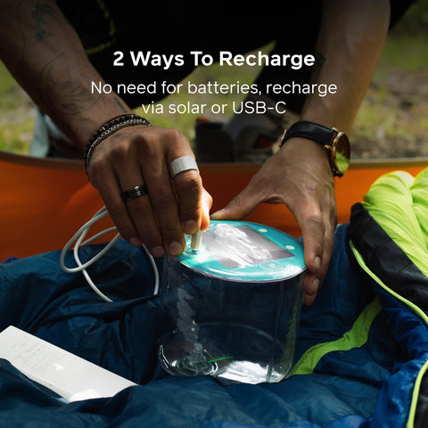 BioLite Luci Original Inflatable collapses to 1 inch and packs light.