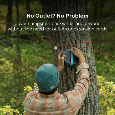 BioLite removable hub powers phones and small devices without interrupting the string lights.