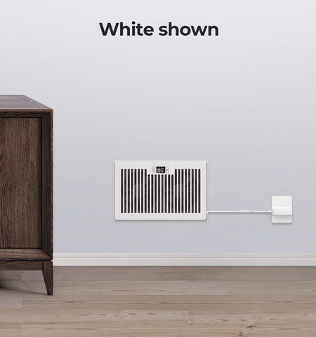 BIOWIND Quiet Register Booster Fan branding label with clear specs.